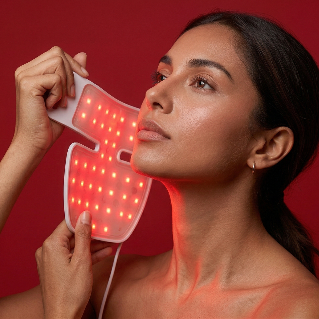Máscara LED Infrarroja Profesional Cuello y Escote - 850nm Silicona de Grado Médico
