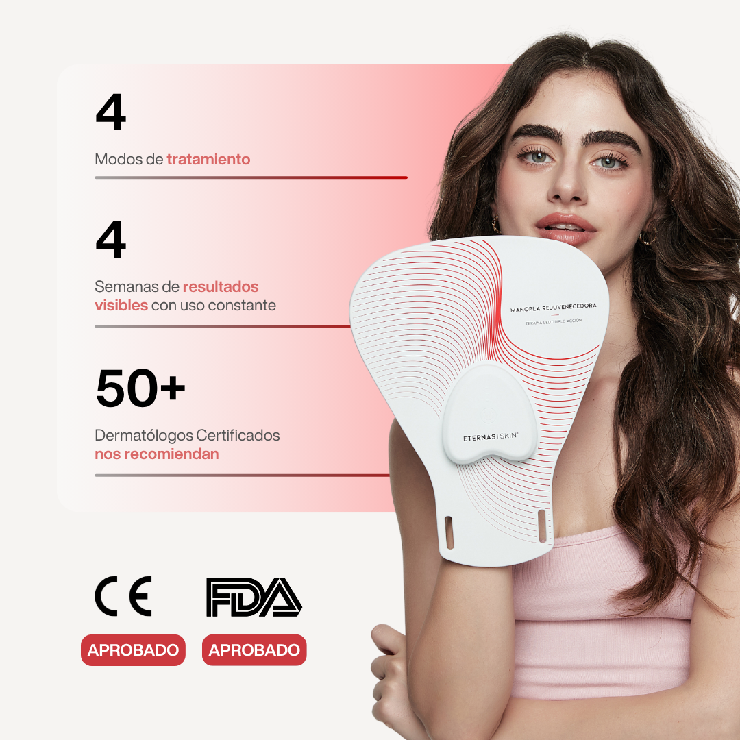 Hand Glow Pro - Manopla Rejuvenecedora LED de Triple Acción