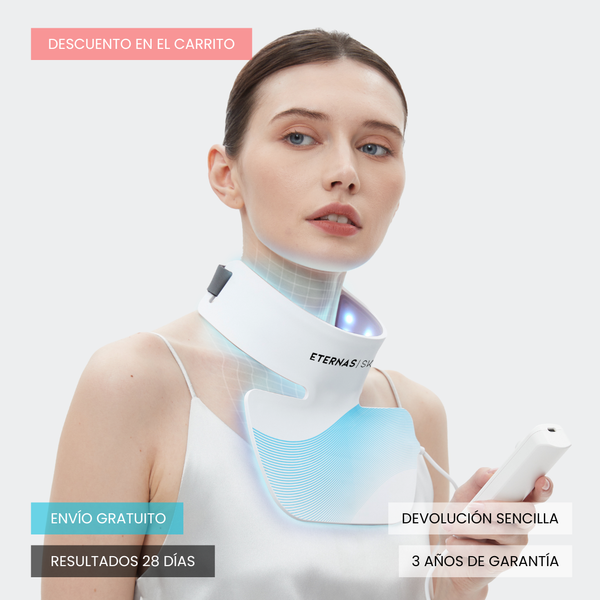 Máscara de silicone para pescoço e decote Tecnologia LED